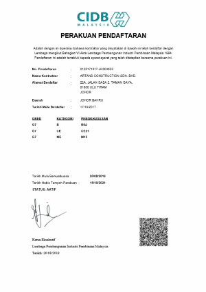 G7 CIDB Certificate